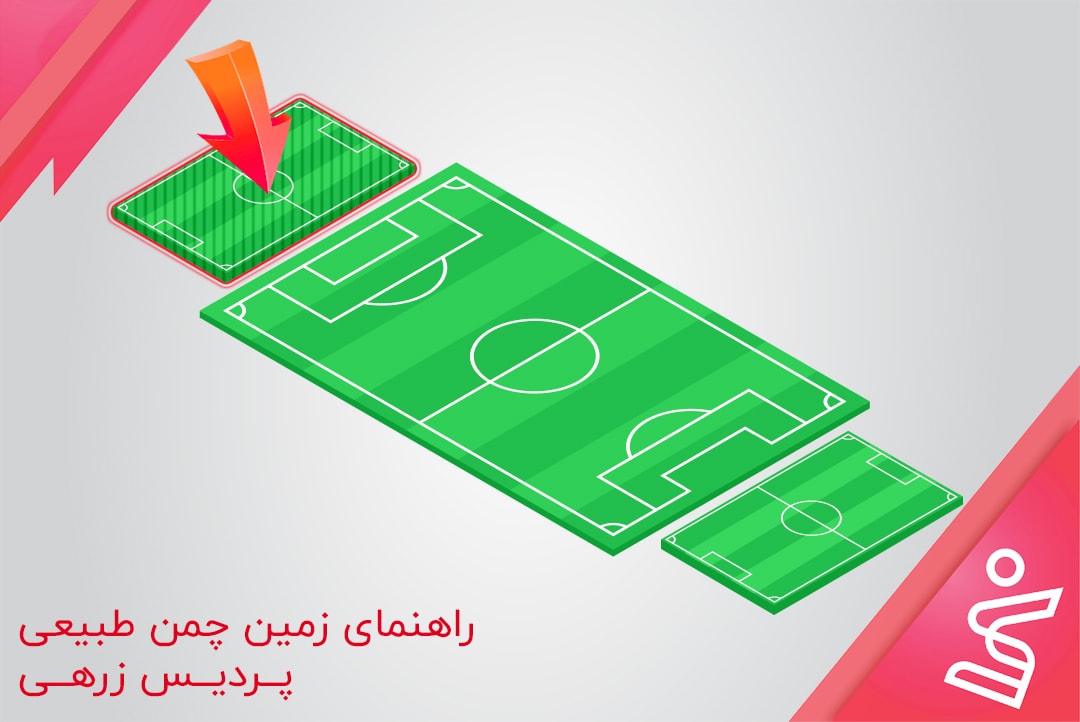 گوشه چپ چمن طبیعی پردیس زرهی